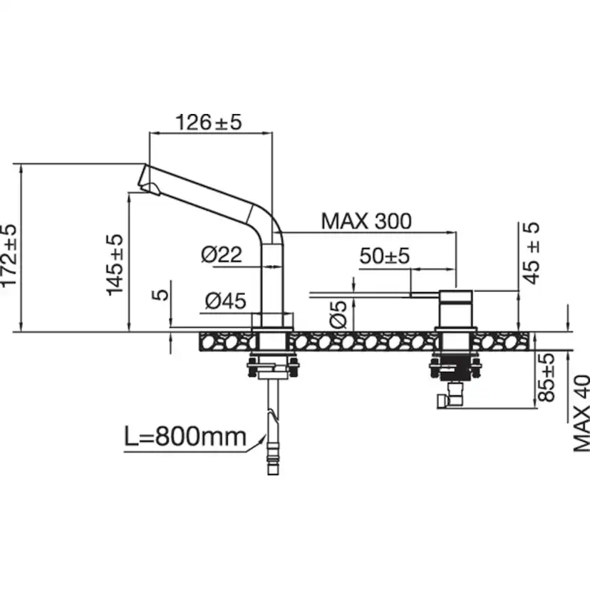 Tvättställsblandare Scandtap Steel Harmonized B2
