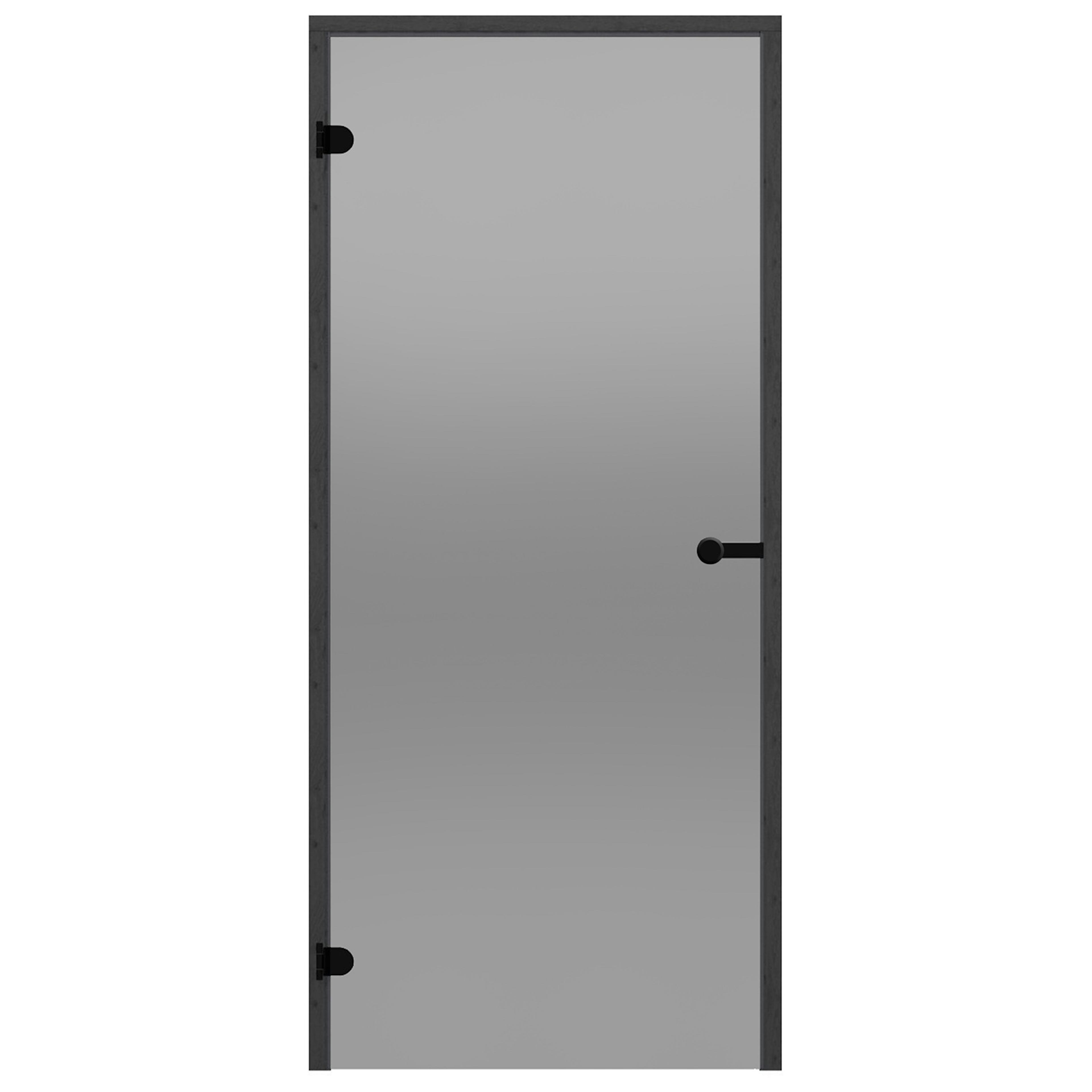 Glasdörr Harvia Black Line Grå 7x19