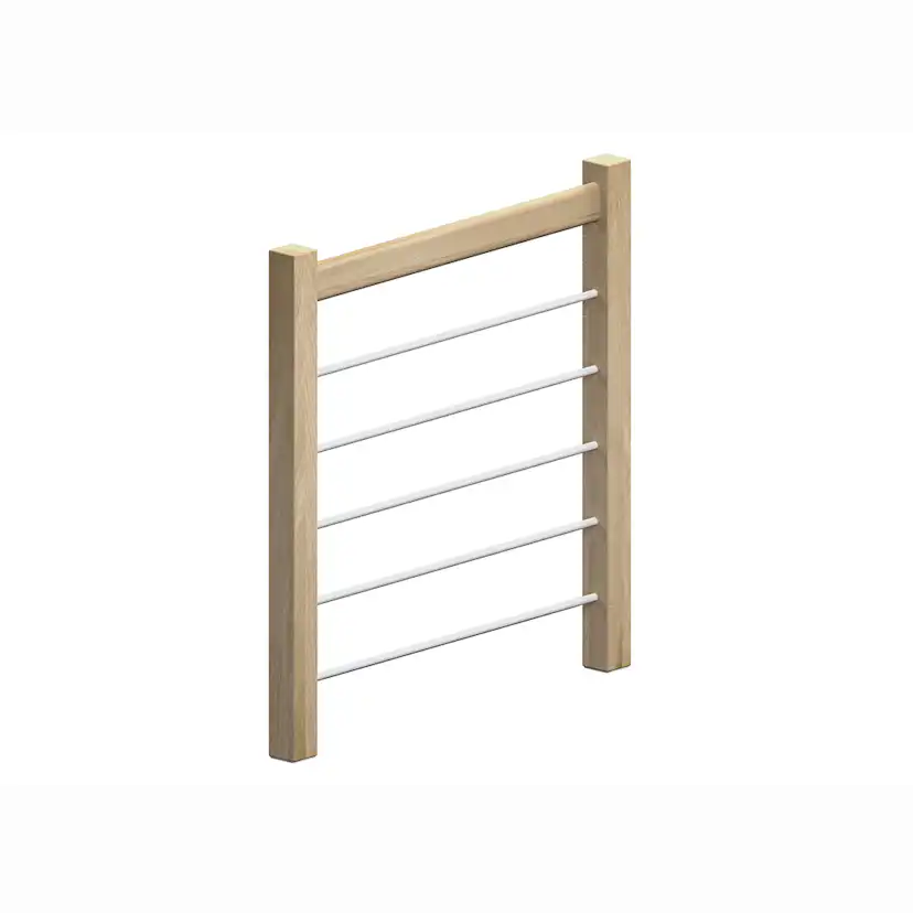 Skyddsräcke Dolle Helsinki Ek och Svart Alu Fyllning 100 cm