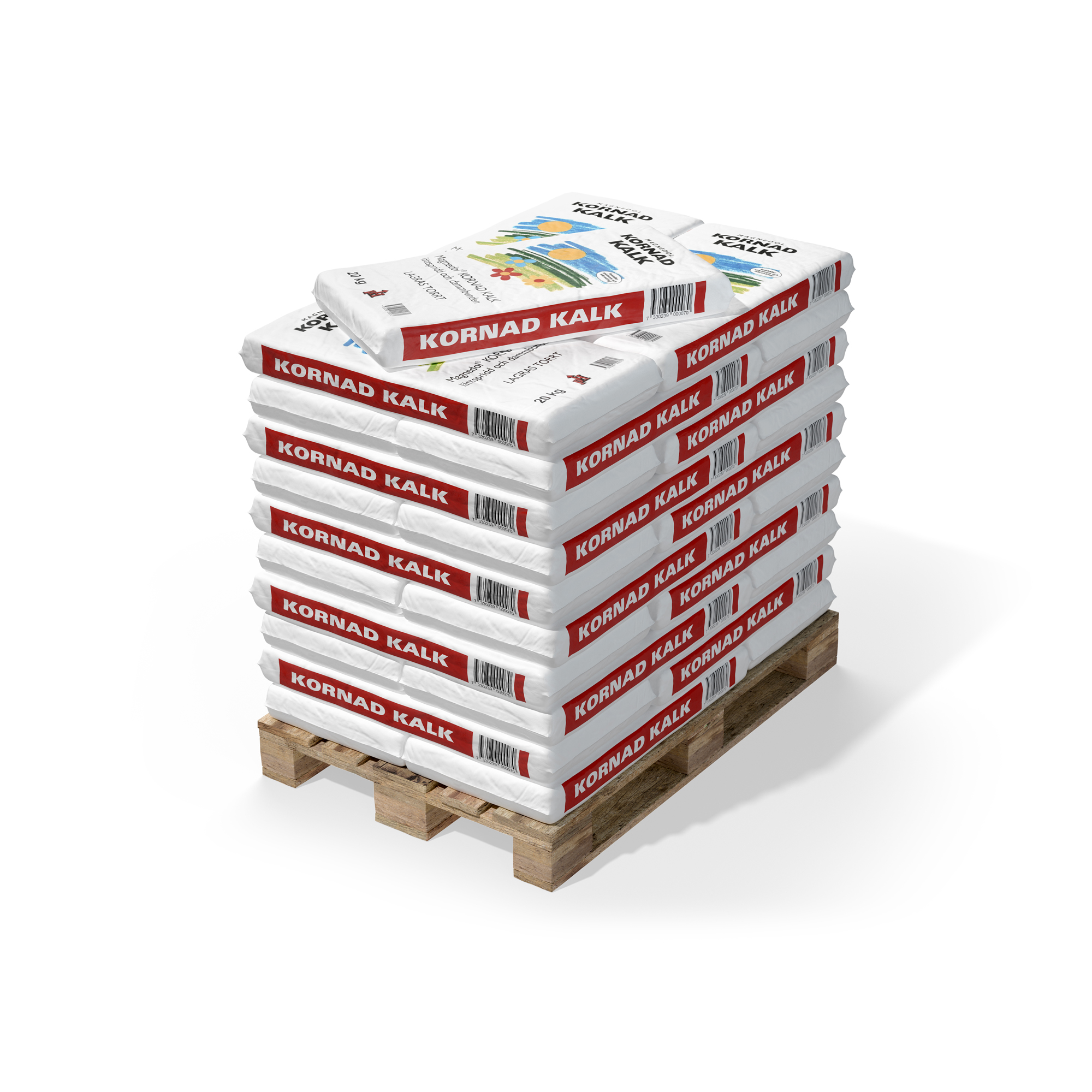 Kalk Hasselfors Kornad Trädgårdskalk 66x15 Kg