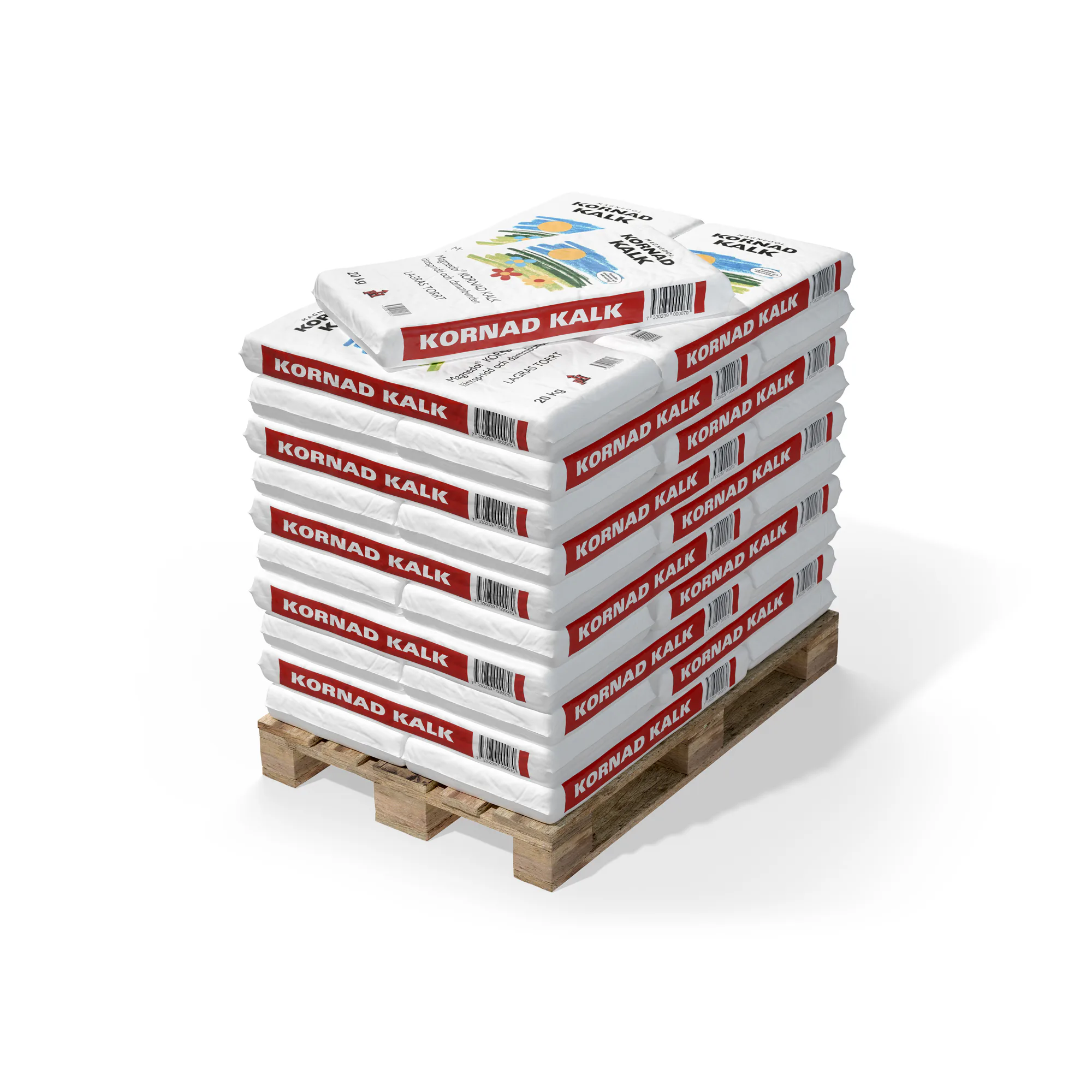 Kalk Hasselfors Kornad Trädgårdskalk 66x15 Kg