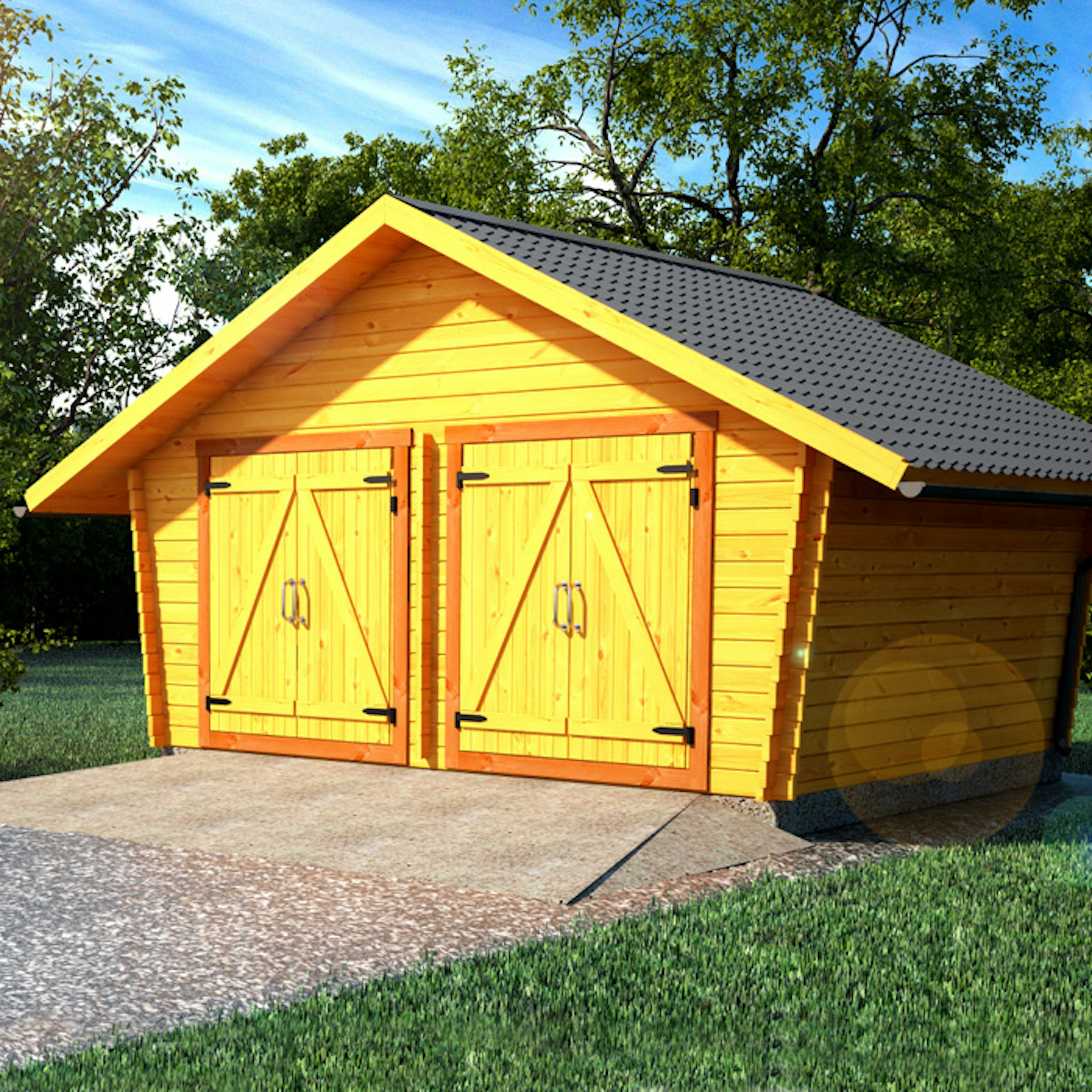 Timmerlada LP Garden R16 Glesa Väggar 16 m2