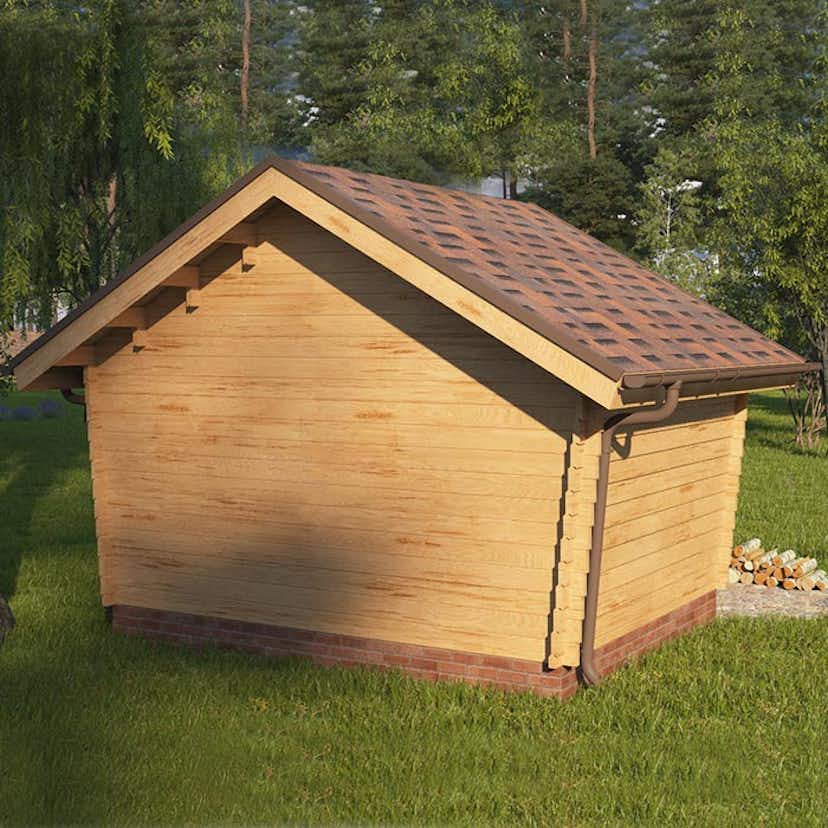 Timmerlada LP Garden U10 10 m² Förråd med Täta Väggar i Obehandlat Trä