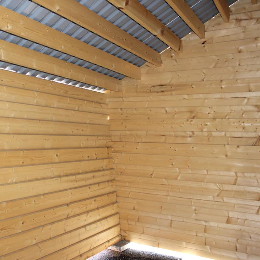 Timmerlada LP Garden U10 10 m² Förråd med Täta Väggar i Obehandlat Trä