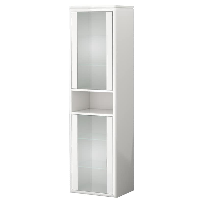 Högskåp DuoBad Vilan med Frostglasdörrar