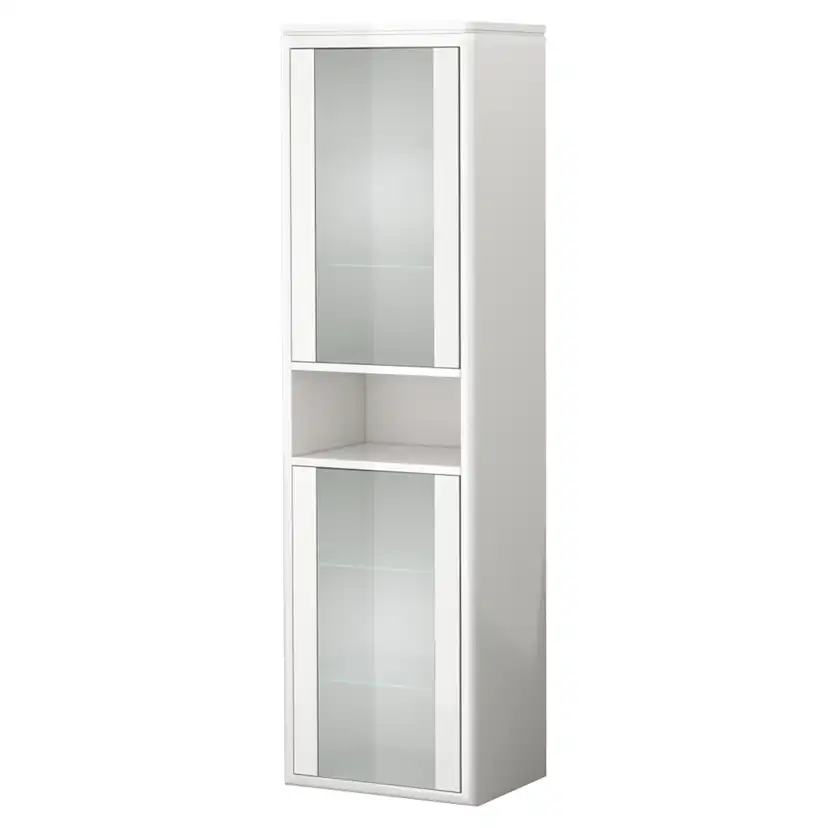 Högskåp DuoBad Vilan med Frostglasdörrar