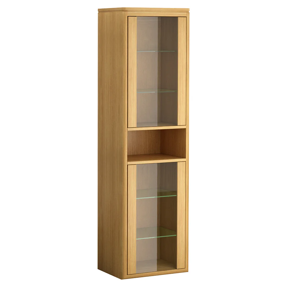 Högskåp DuoBad Vilan med Klarglasdörrar