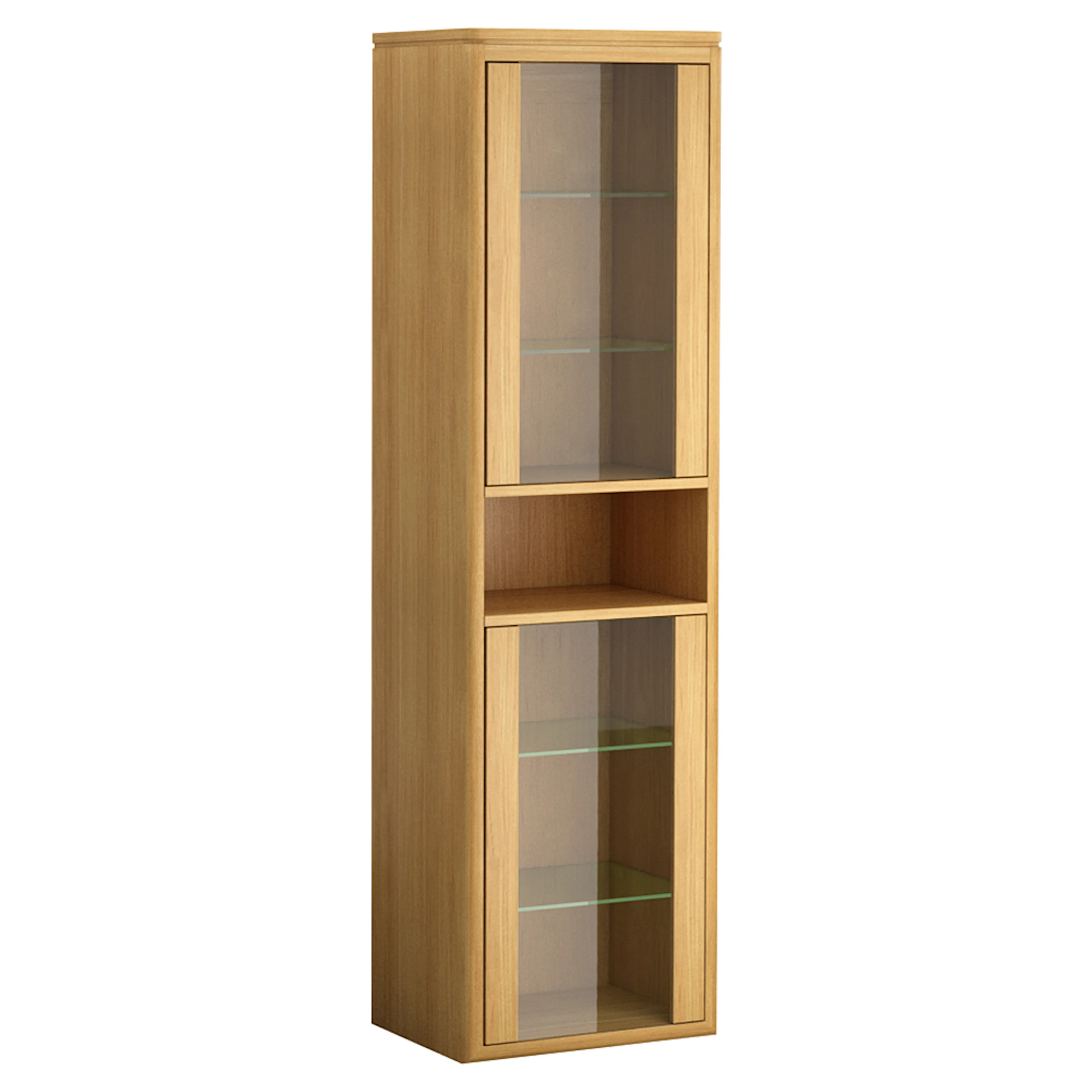 Högskåp DuoBad Vilan med Klarglasdörrar