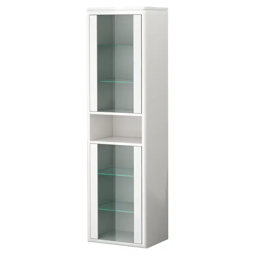 Högskåp DuoBad Vilan med Klarglasdörrar