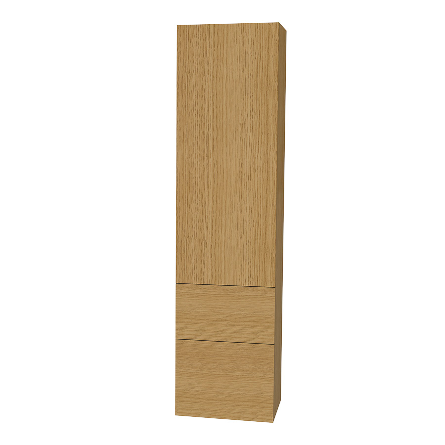 Högskåp Miller Badrum New York med Dörrförvaring & 2 Lådor