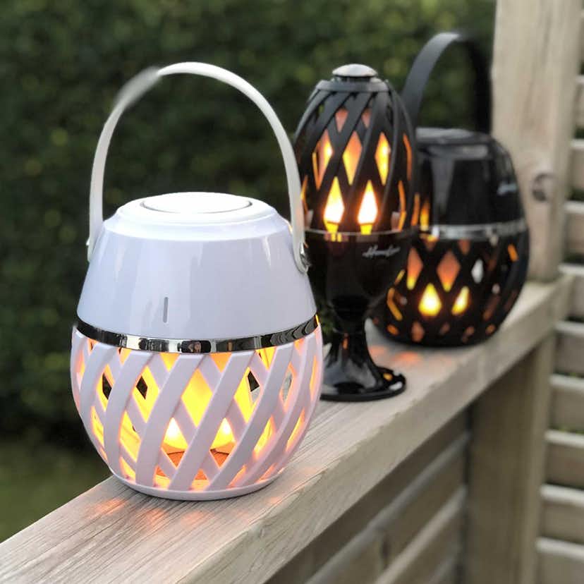 Flamlampa Homeline Helios med BT-högtalare