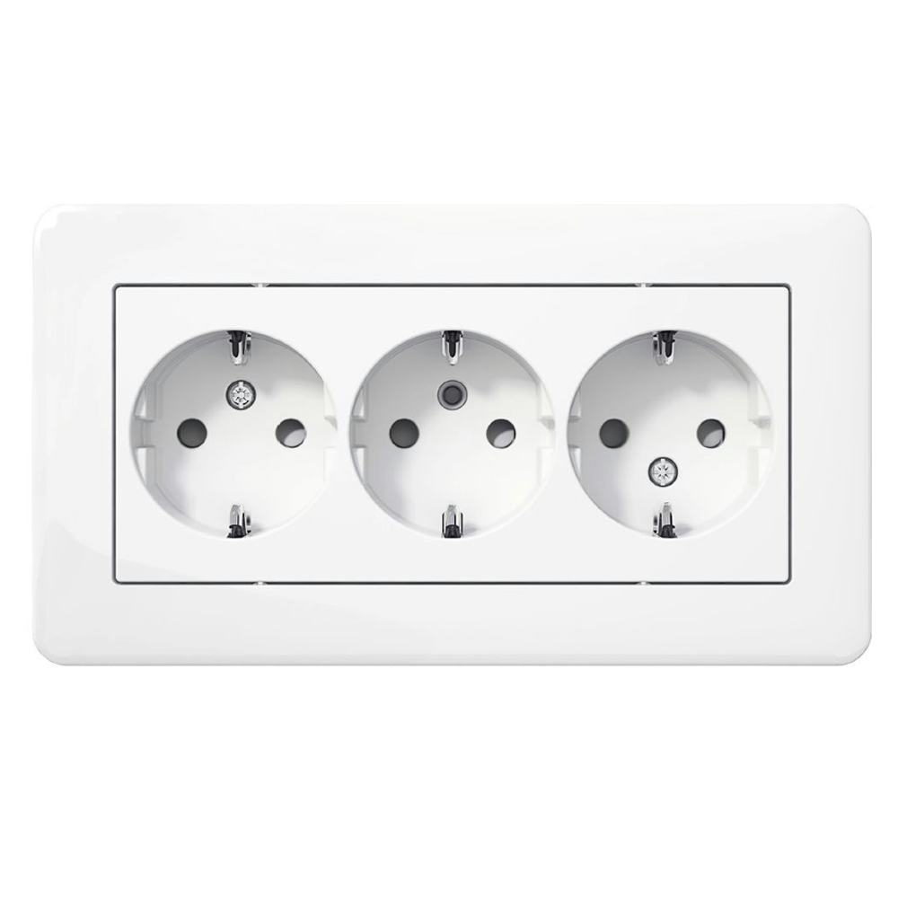 Vägguttag Schneider Electric Exxact Primo 3-vägs