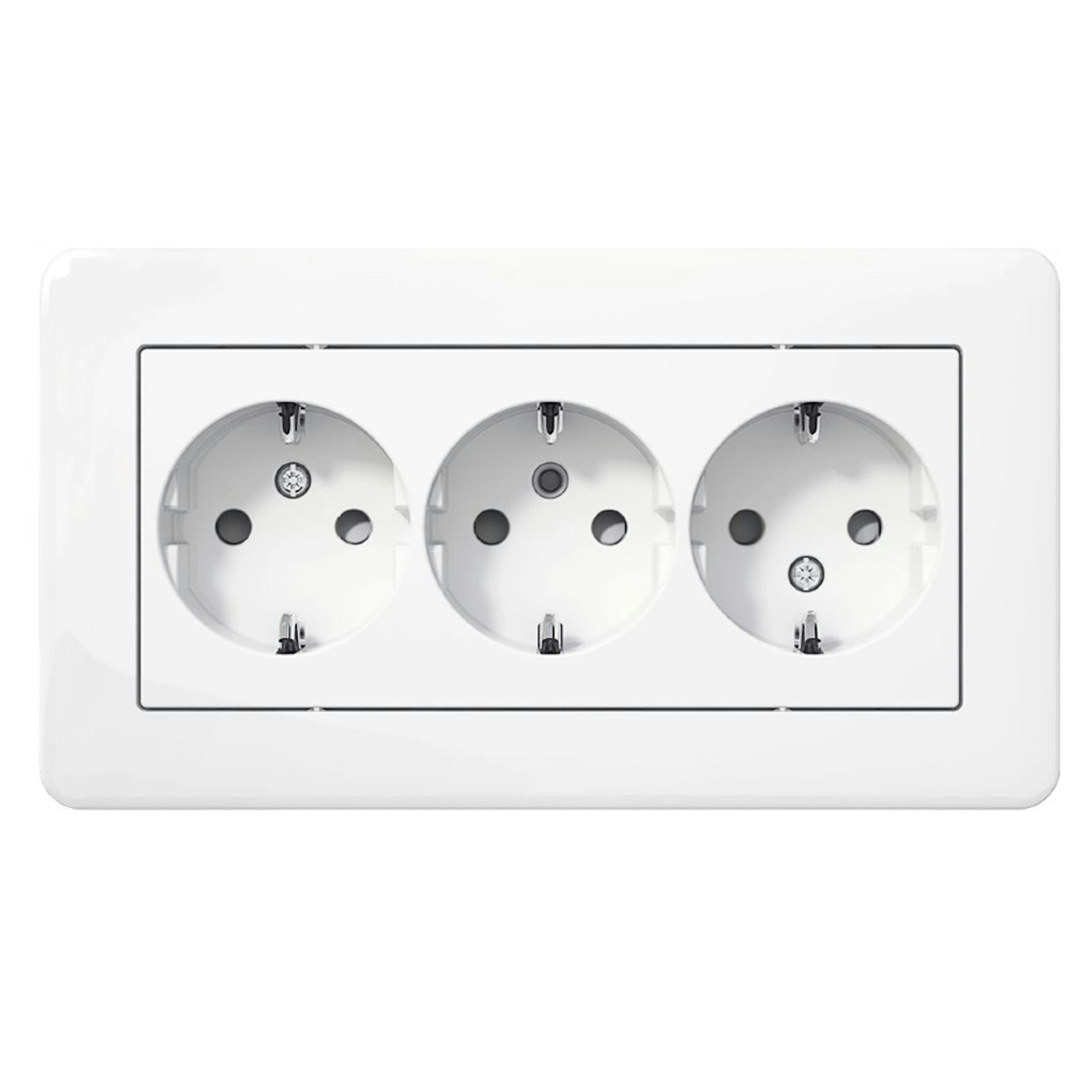 Vägguttag Schneider Electric Exxact Primo 3-vägs