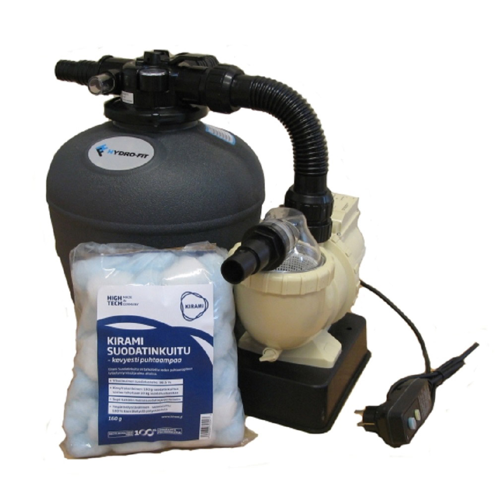 Reningsverk Kirami till Badtunna med Pump och Filterfiber