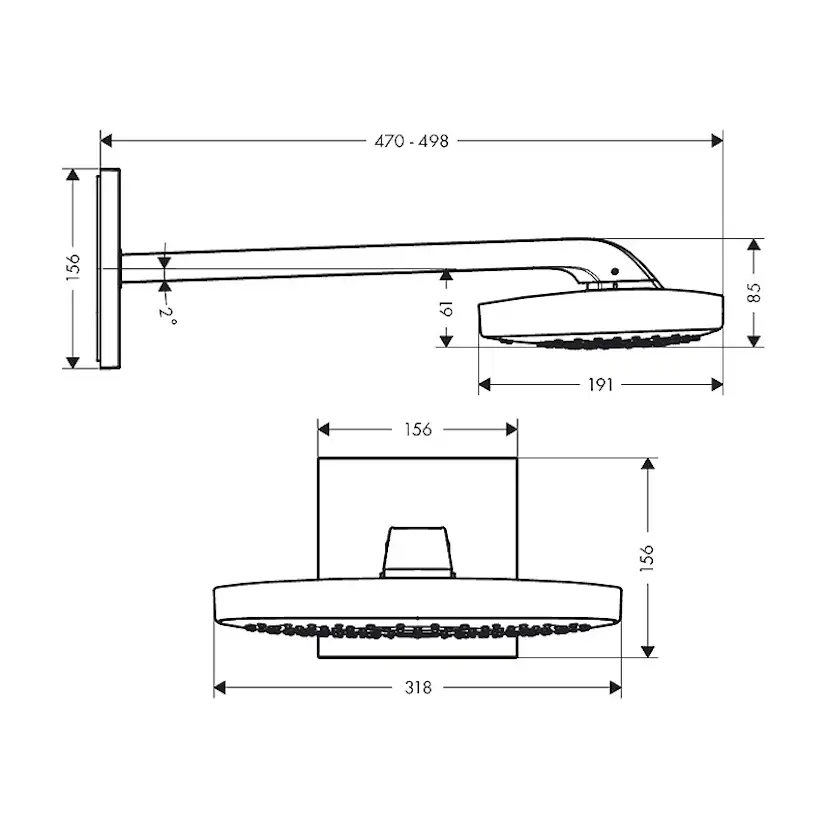 Huvuddusch Hansgrohe Raindance Select E300 3jet