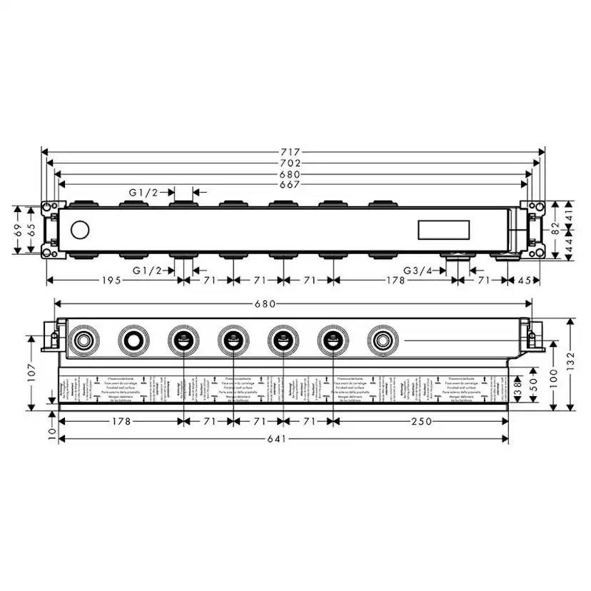 Inbyggnadsdel Axor för Termostatmodul Select 5 Funktioner