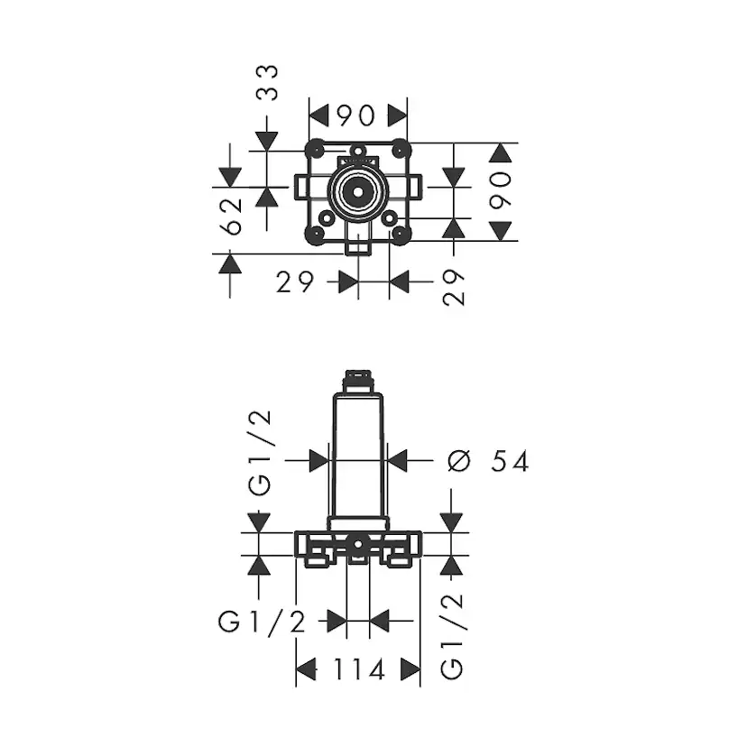 Inbyggnadsdel Hansgrohe Raindance till Rainmaker Select 460