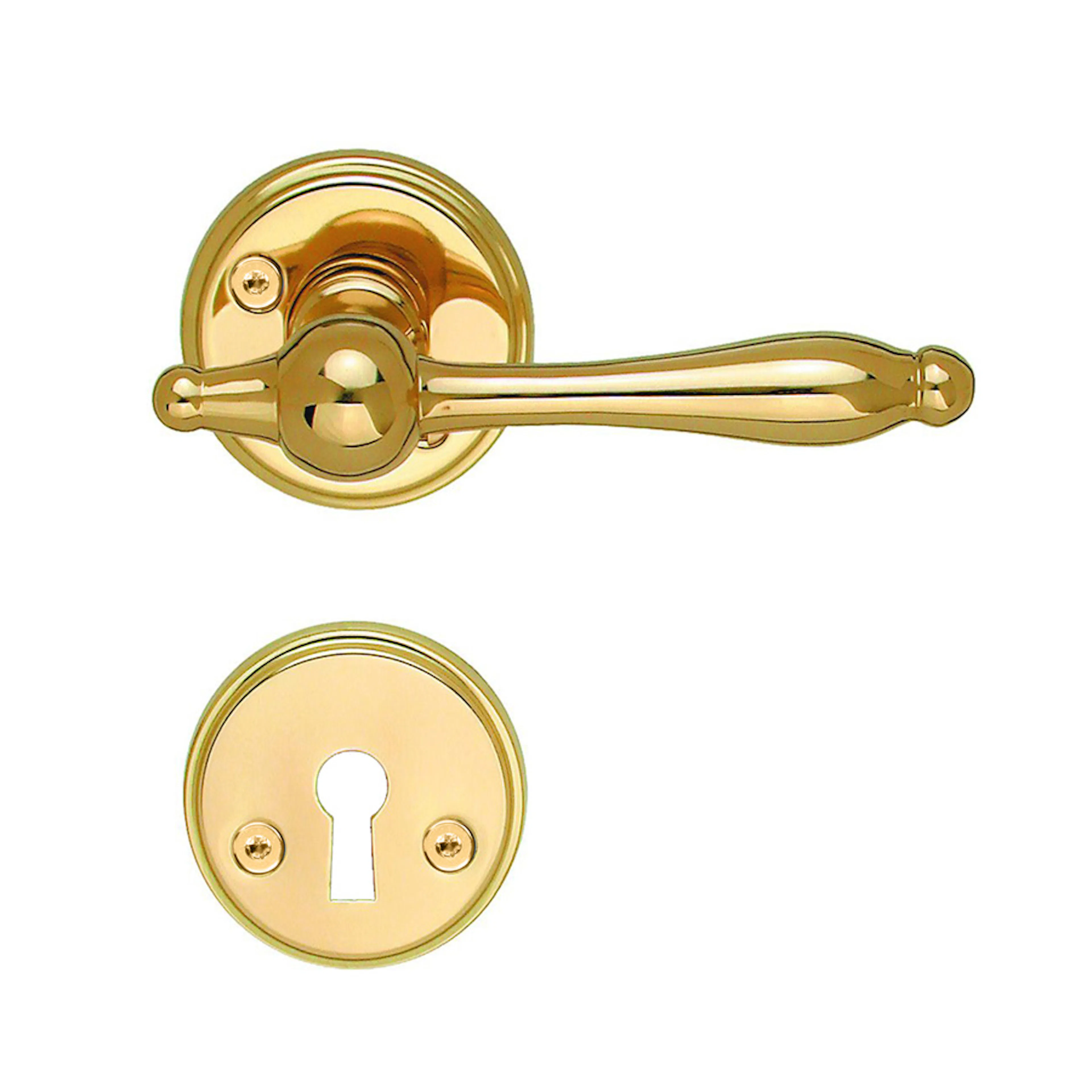 Innerdörrhandtag Beslagsboden B274PNS Mässingsfinish