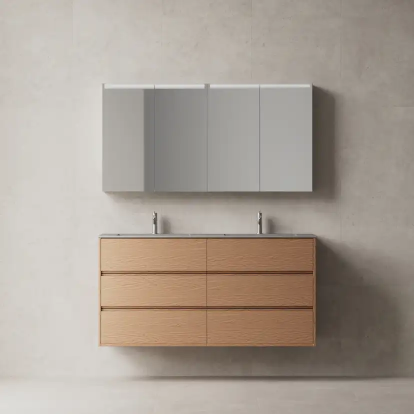 Tvättställsskåp INR Terra Grip Dubbel med 6 Lådor