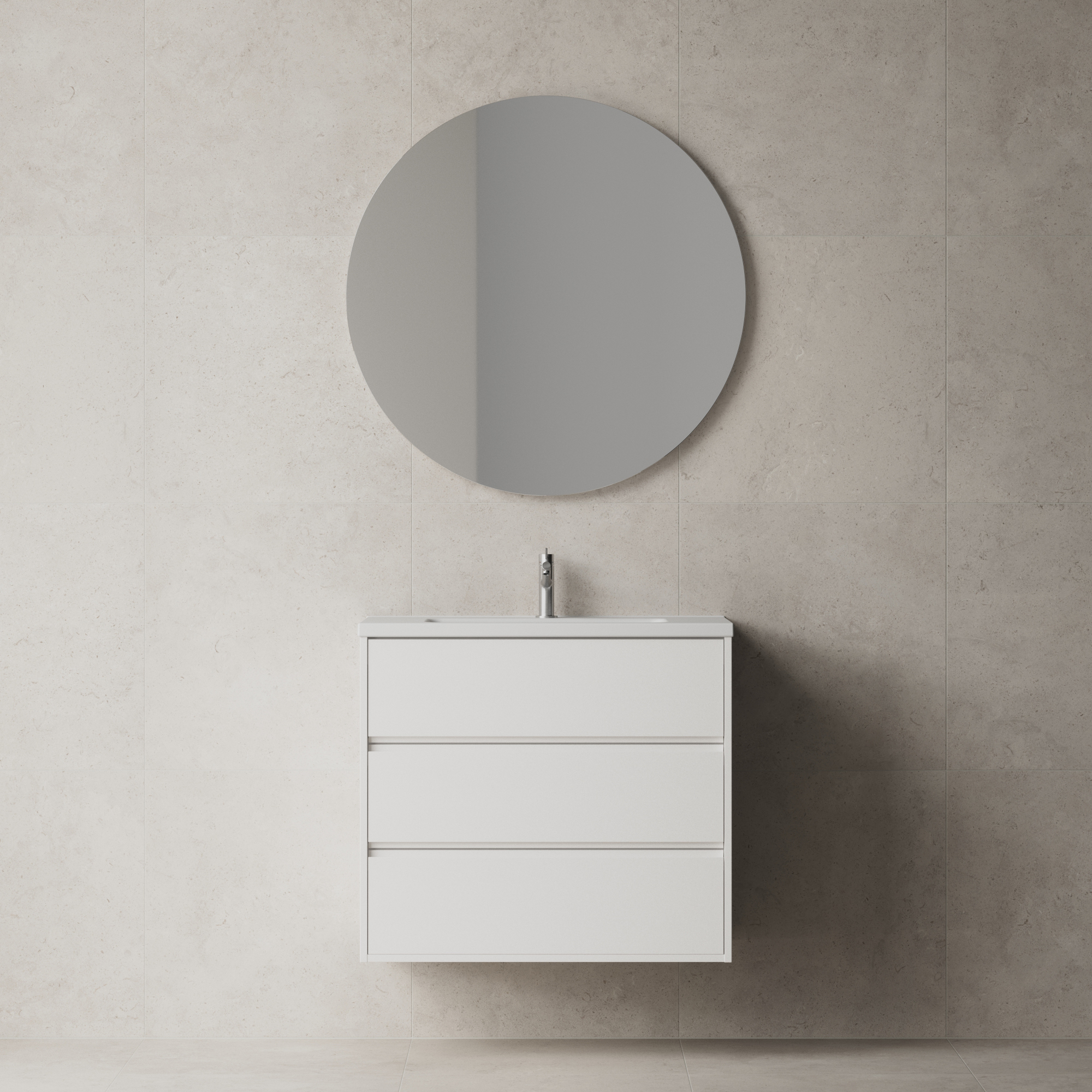 Tvättställsskåp INR Terra Grip med 3 Lådor