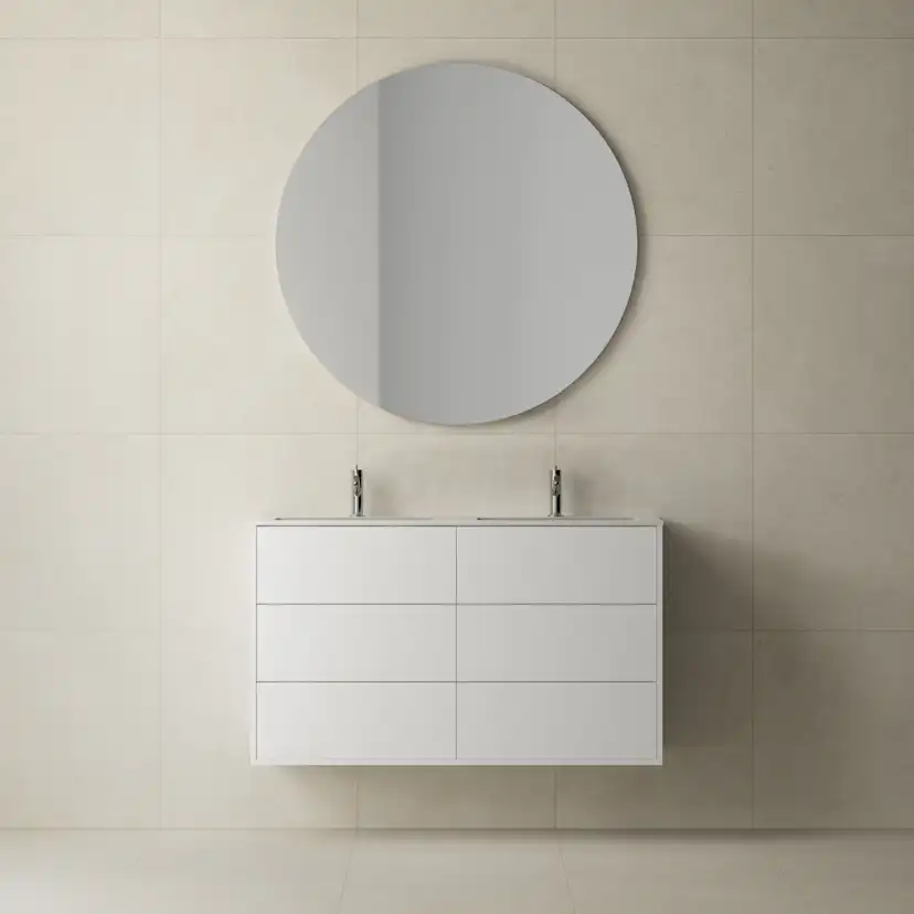 Tvättställsskåp INR Terra Solid Dubbel med 6 Lådor