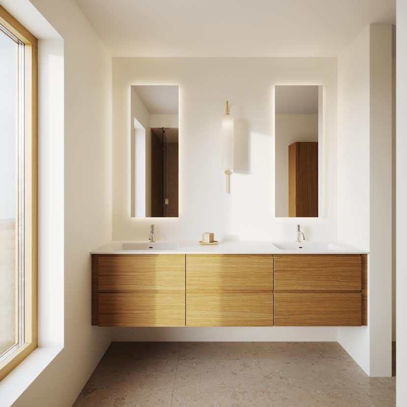 Tvättställsskåp INR Core Grip med 2 Lådor