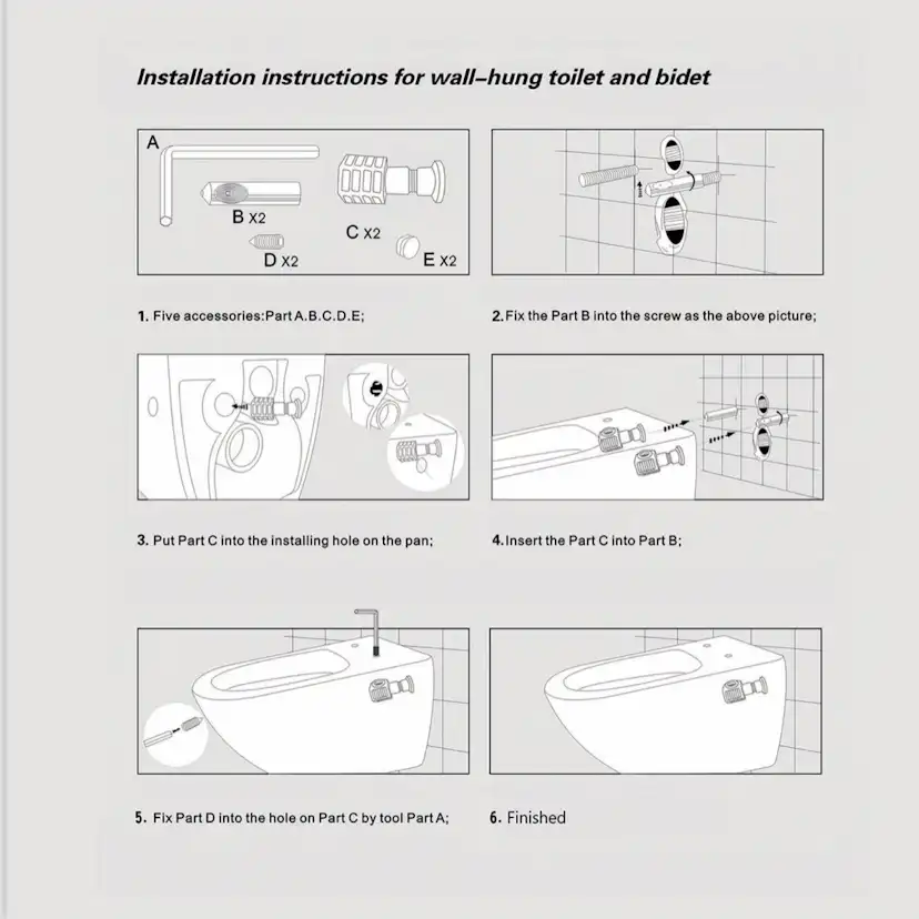 Vägghängd Toalettstol NOURK Moon Rimfree