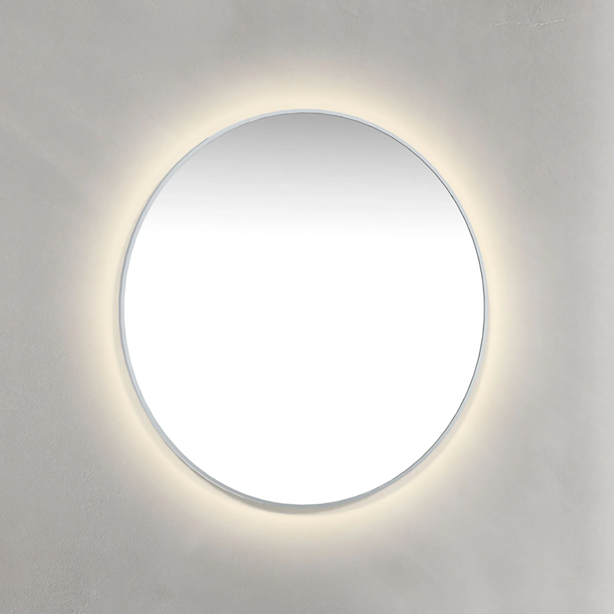 Spegel Macro Design Crown Ambilight Rund Med Ram