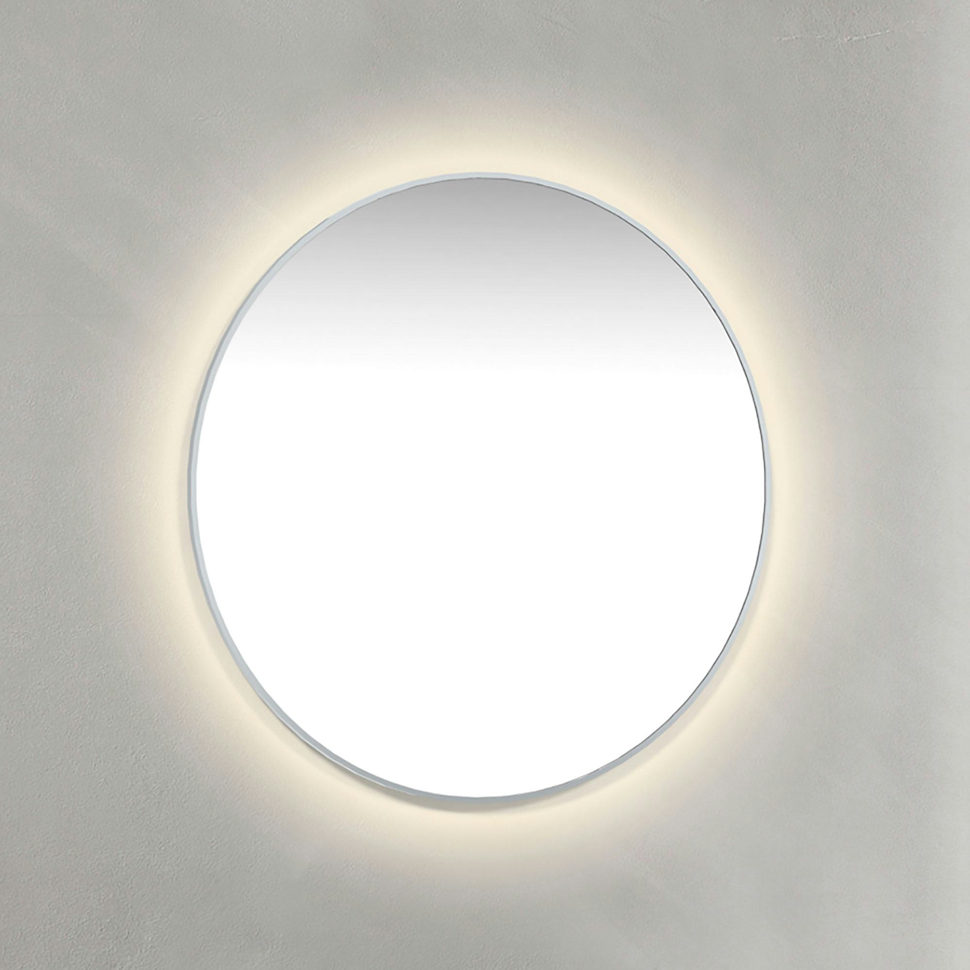 Spegel Macro Design Crown Ambilight Rund Med Ram