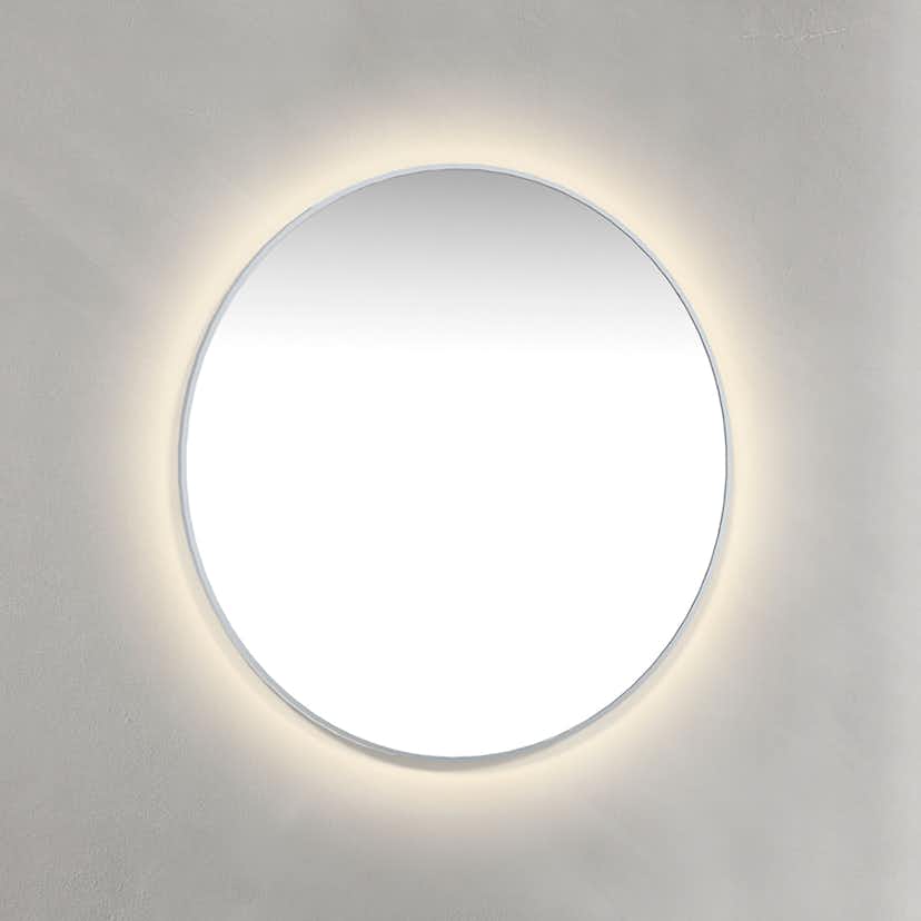Spegel Macro Design Crown Ambilight Rund Med Ram