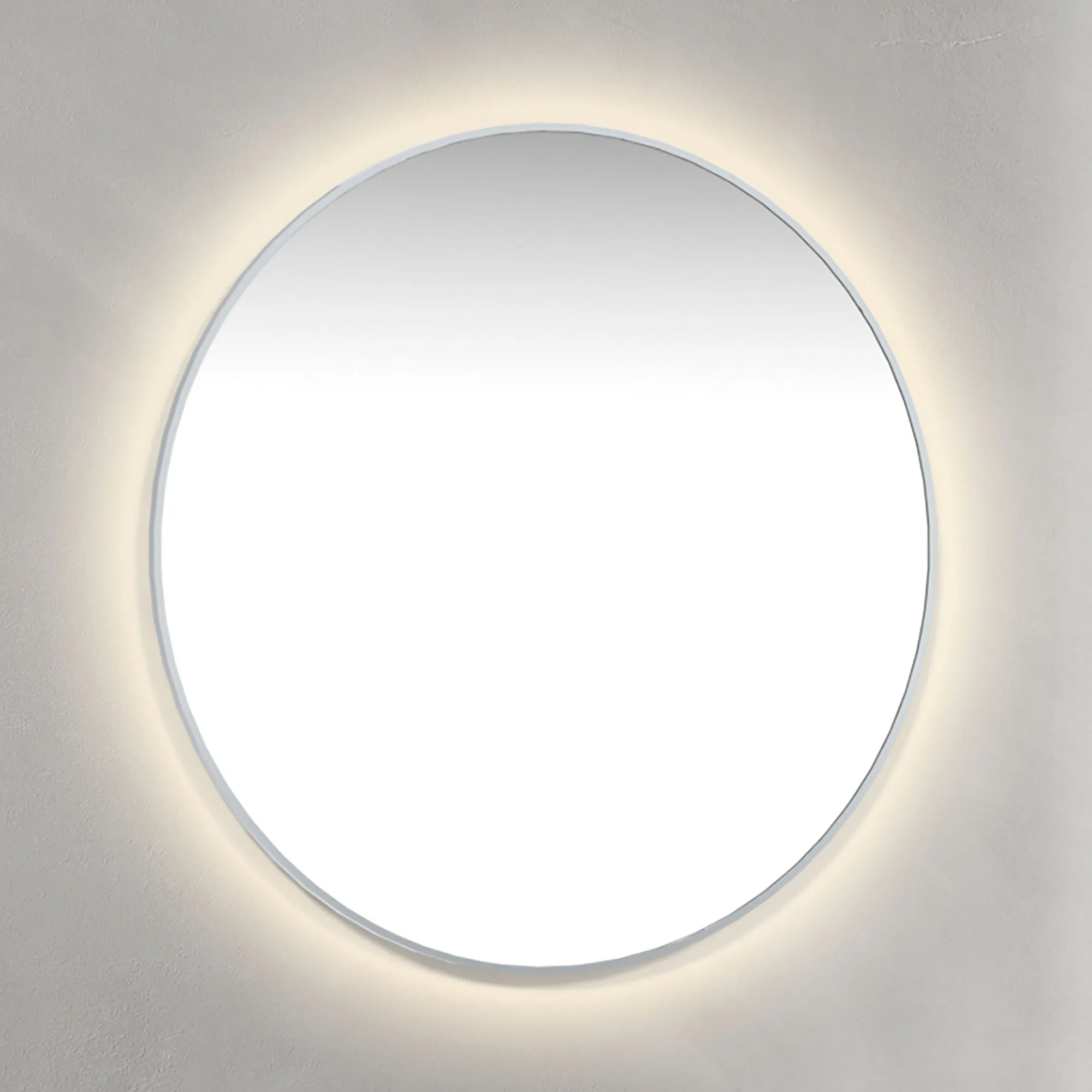 Spegel Macro Design Crown Ambilight Rund Med Ram