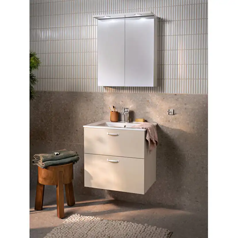 Tvättställsskåp Alterna Isella Aqua med Ariella Porslin Tvättställ