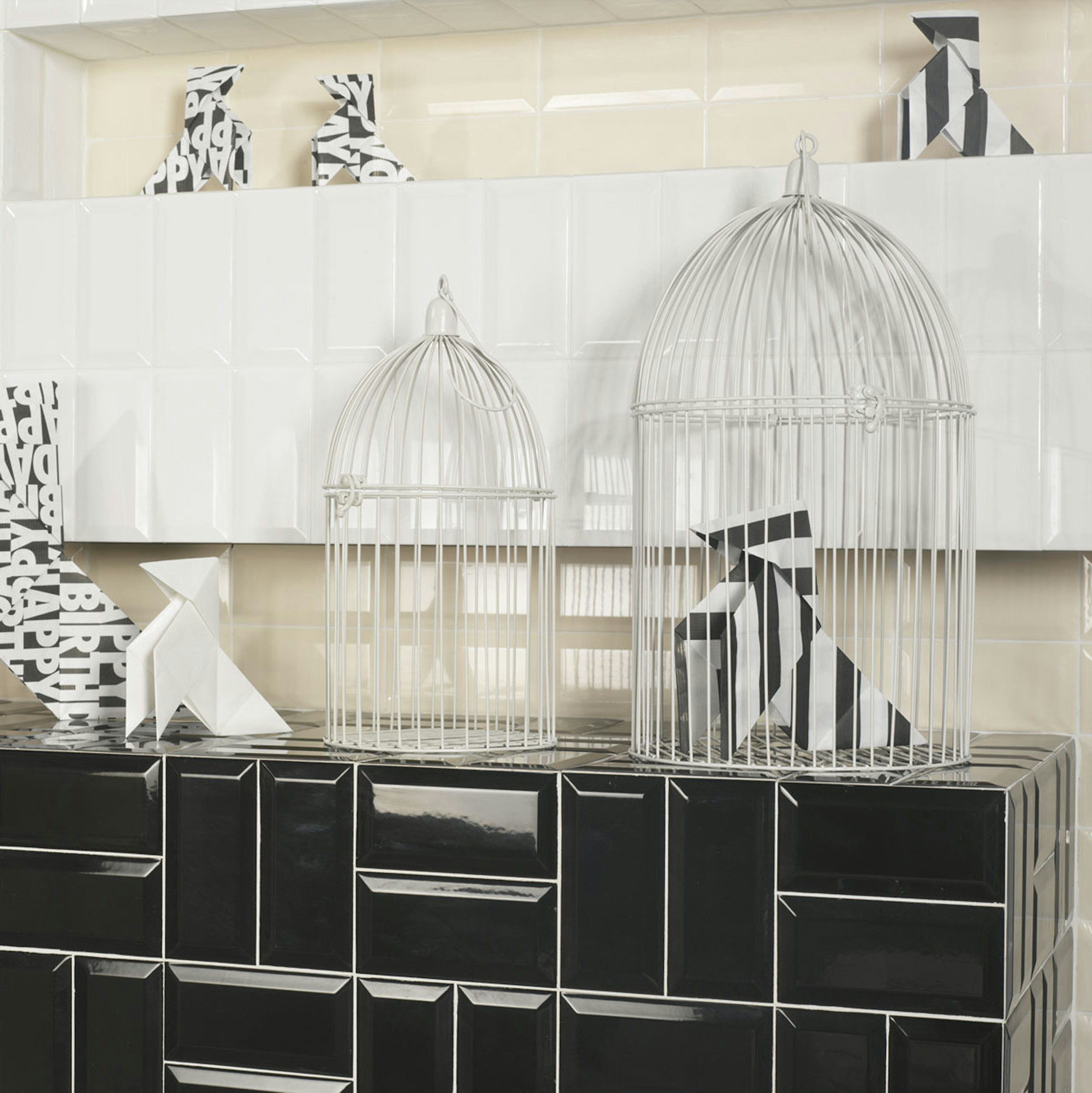 Kakel Tenfors Metro Svart Blank 7,5x15 cm