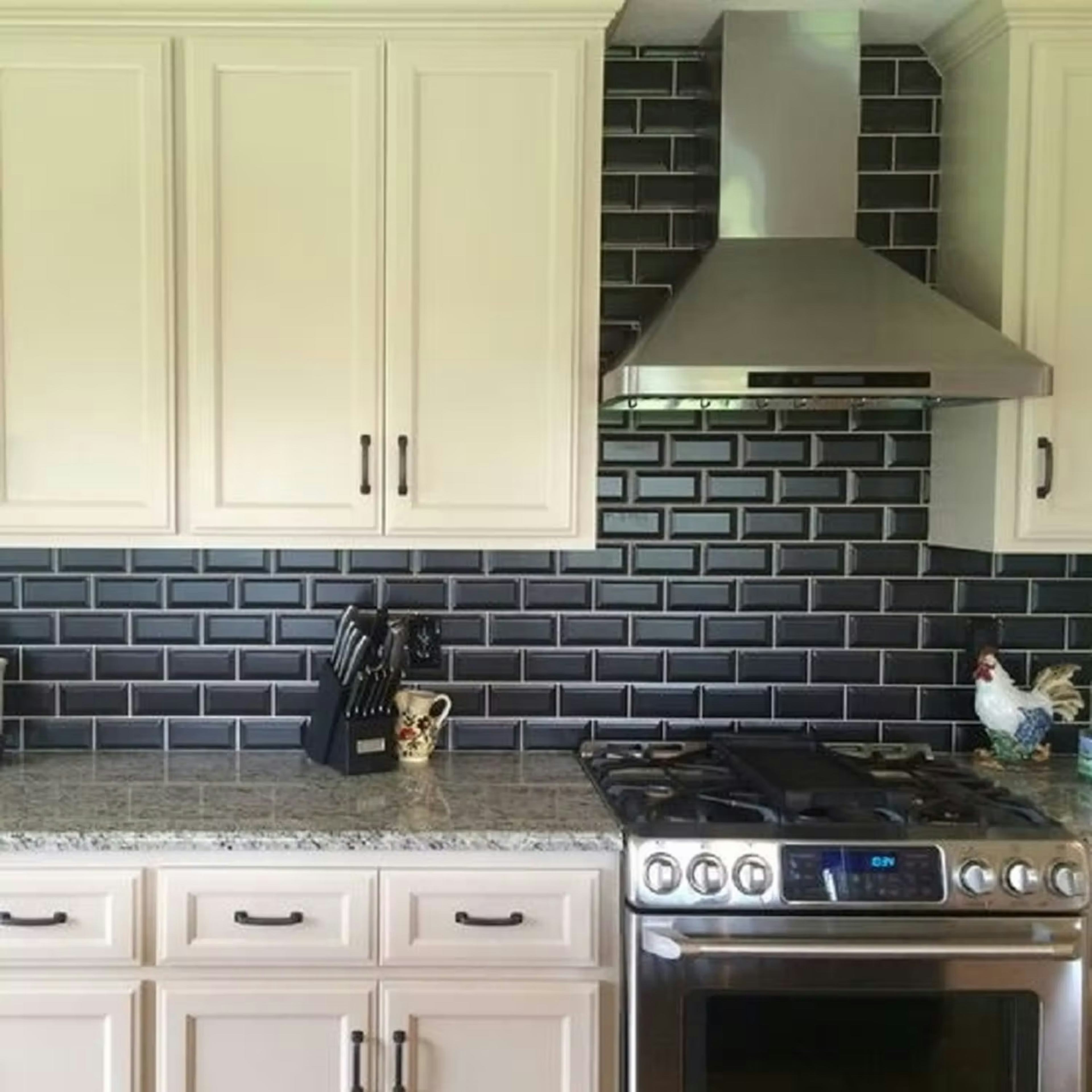 Kakel Tenfors Metro Svart Matt 7,5x15 cm