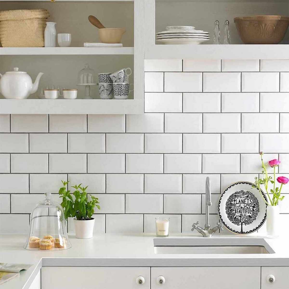 Kakel Tenfors Metro Vit Blank 10x20 cm