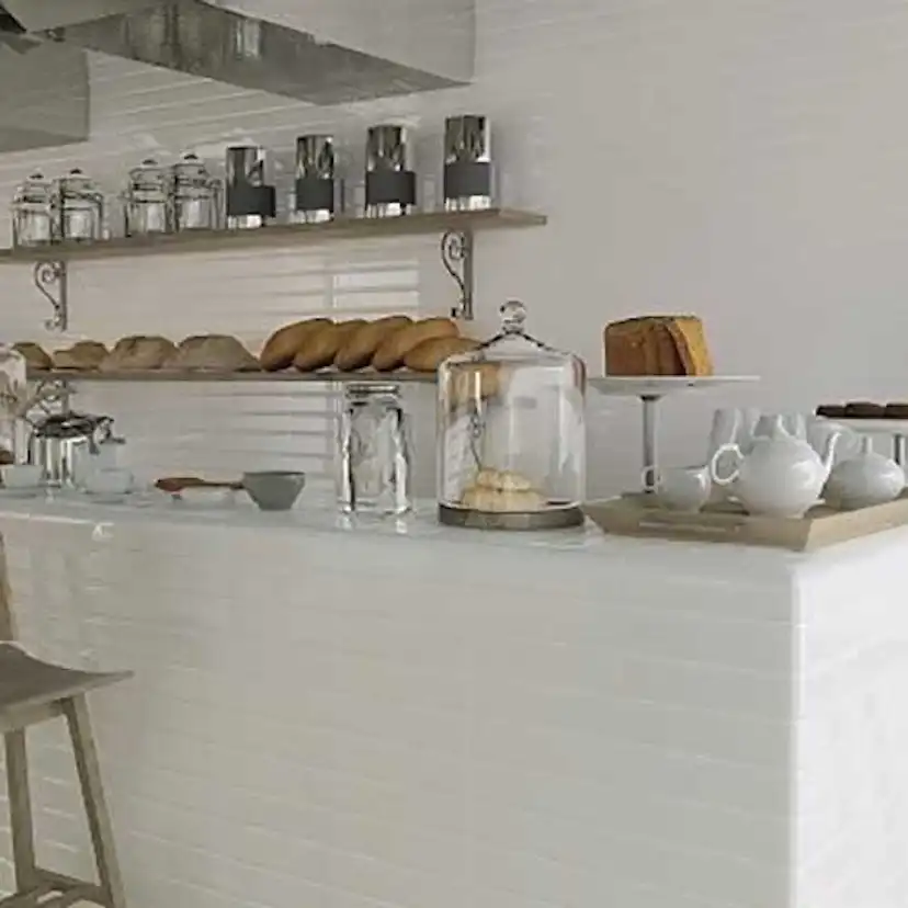 Kakel Lhådös Piano Vit Blank 7,5x30