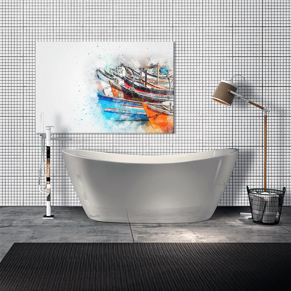 Mosaik Line Vit/Ret Blank 3x3 cm