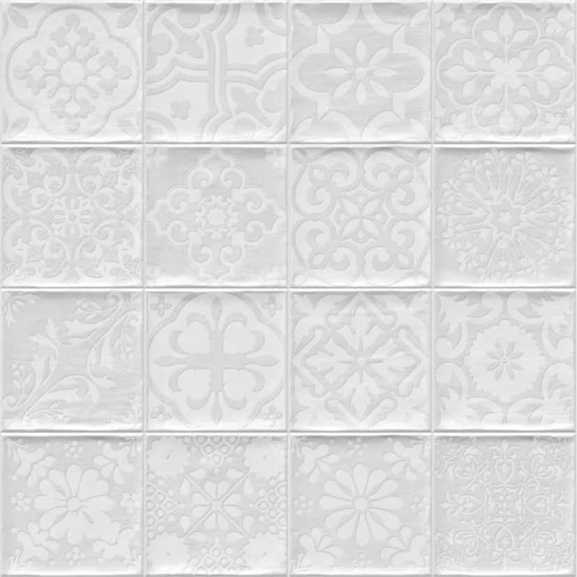 Kakel Tenfors Tamil Vit 13x13 cm