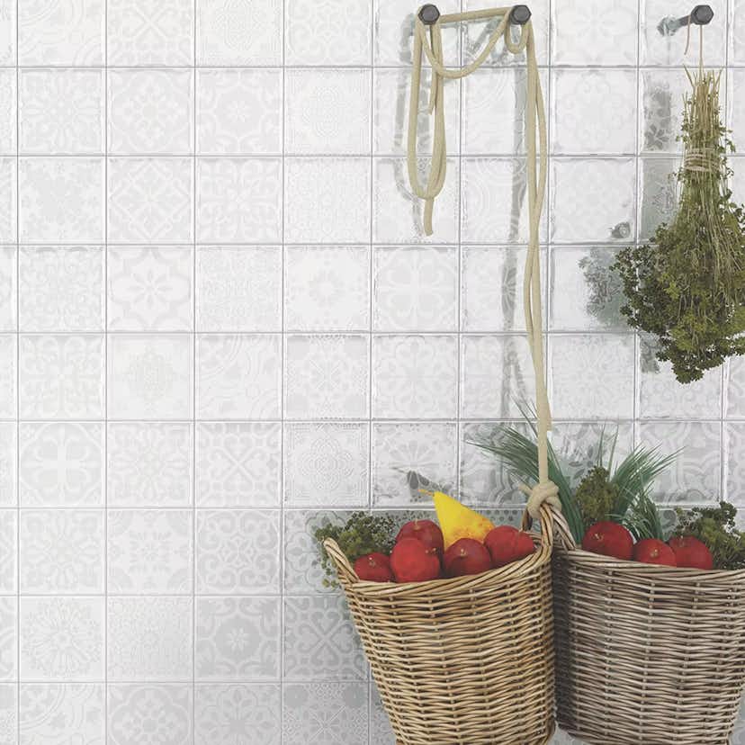 Kakel Tenfors Tamil Vit 13x13 cm