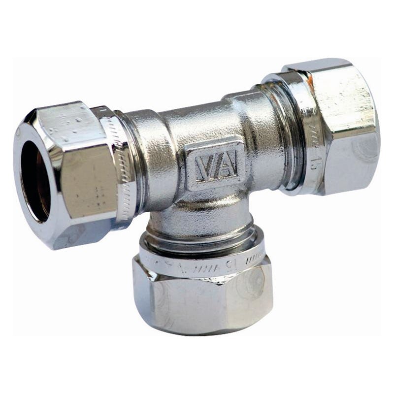 Klämringskoppling Vatette 1150 T-Rör Förkromad
