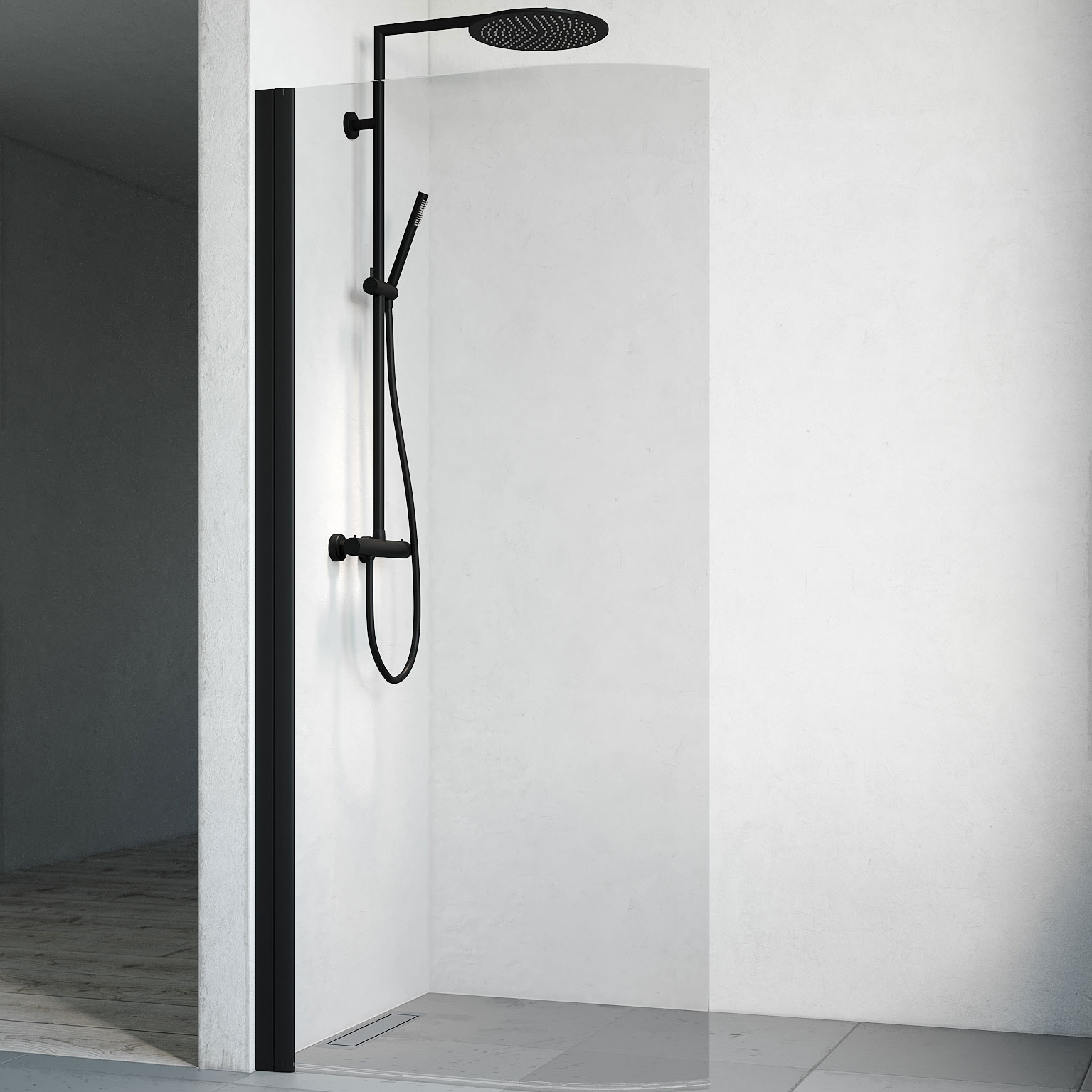 Duschdörr Macro Design Spirit Rund utan Handtagshål