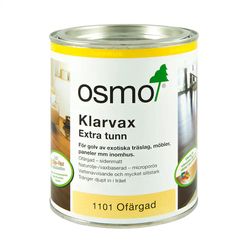 Klarvax Osmo Ofärgad Sidenmatt 0.75L