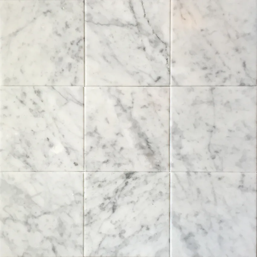 Marmor Italian Marble Bianco Carrara Slipad 10x10 cm