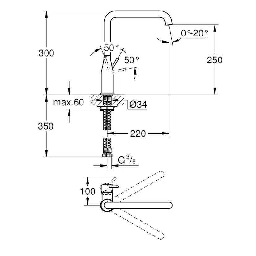 Köksblandare Grohe Essence 30269