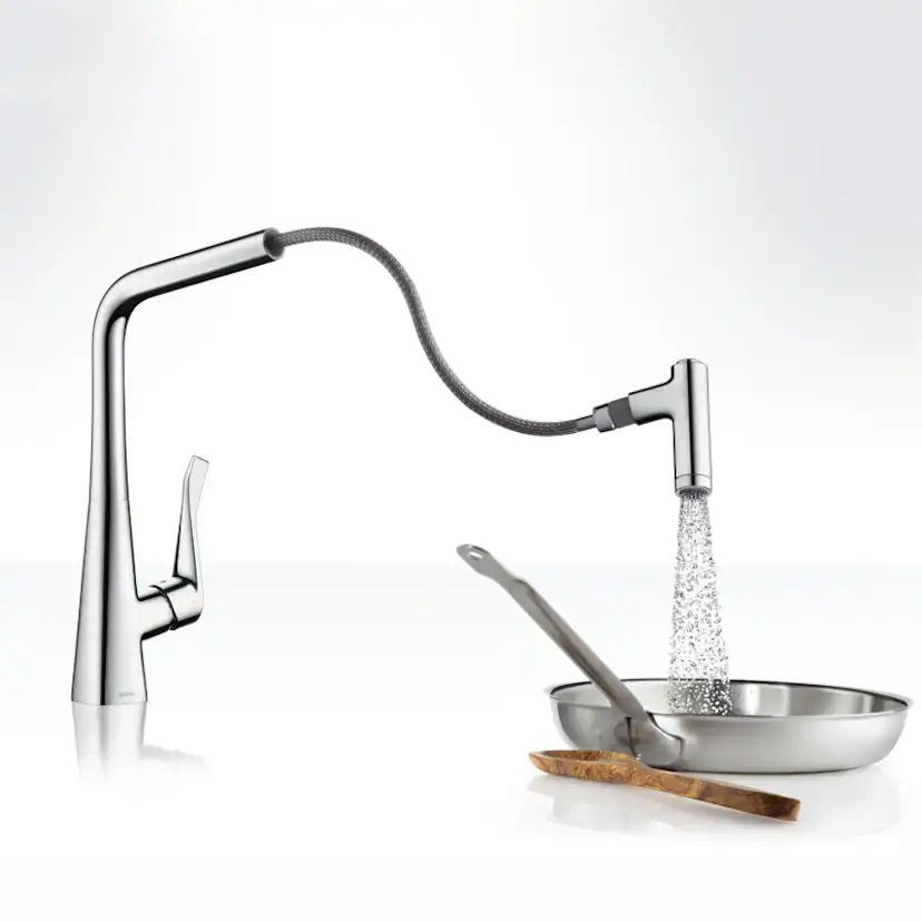 Köksblandare Hansgrohe Metris med Utdragbar Pip Stål