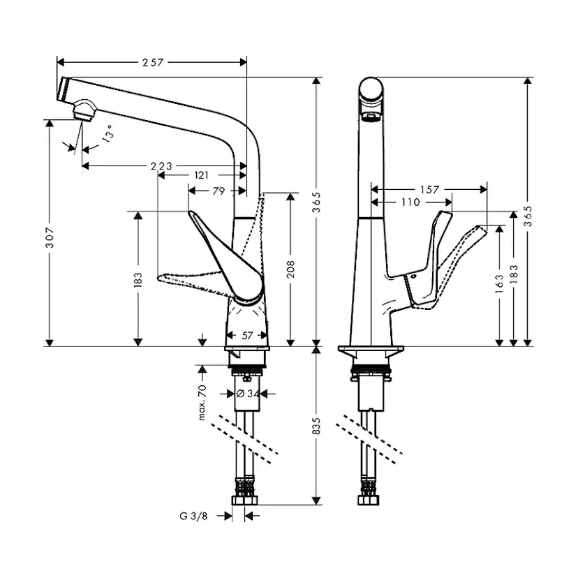 Köksblandare Hansgrohe Metris Select 320