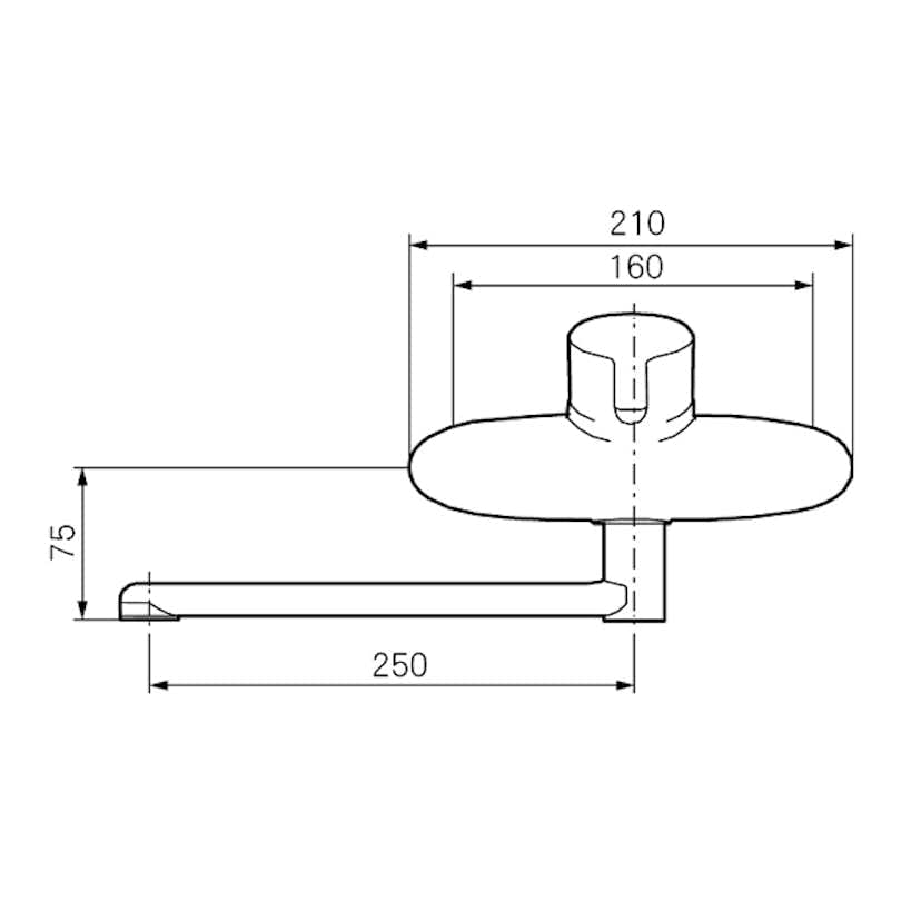 Köksblandare Mora MMIX W5 Vägghängd med Underliggande Pip