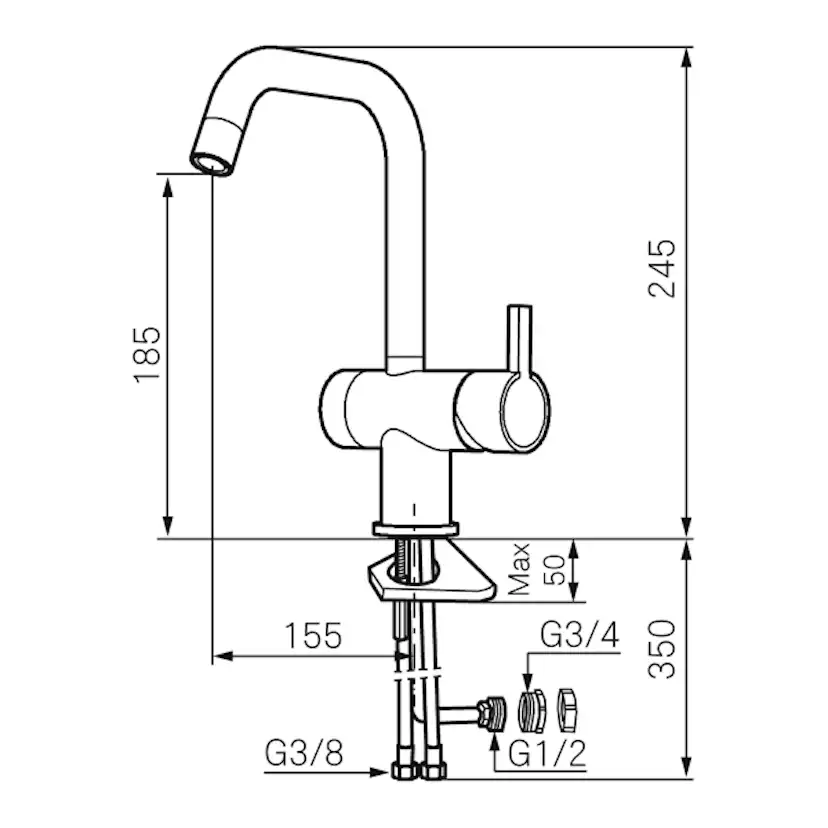 Köksblandare Mora Rexx K7