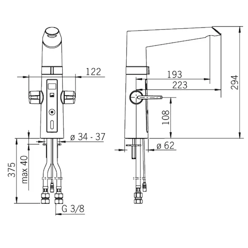 Köksblandare Oras Optima Beröringsfri Funktion och Display