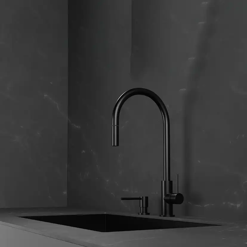 Köksblandare Scandtap Steel Accent med Utdragbar Pip